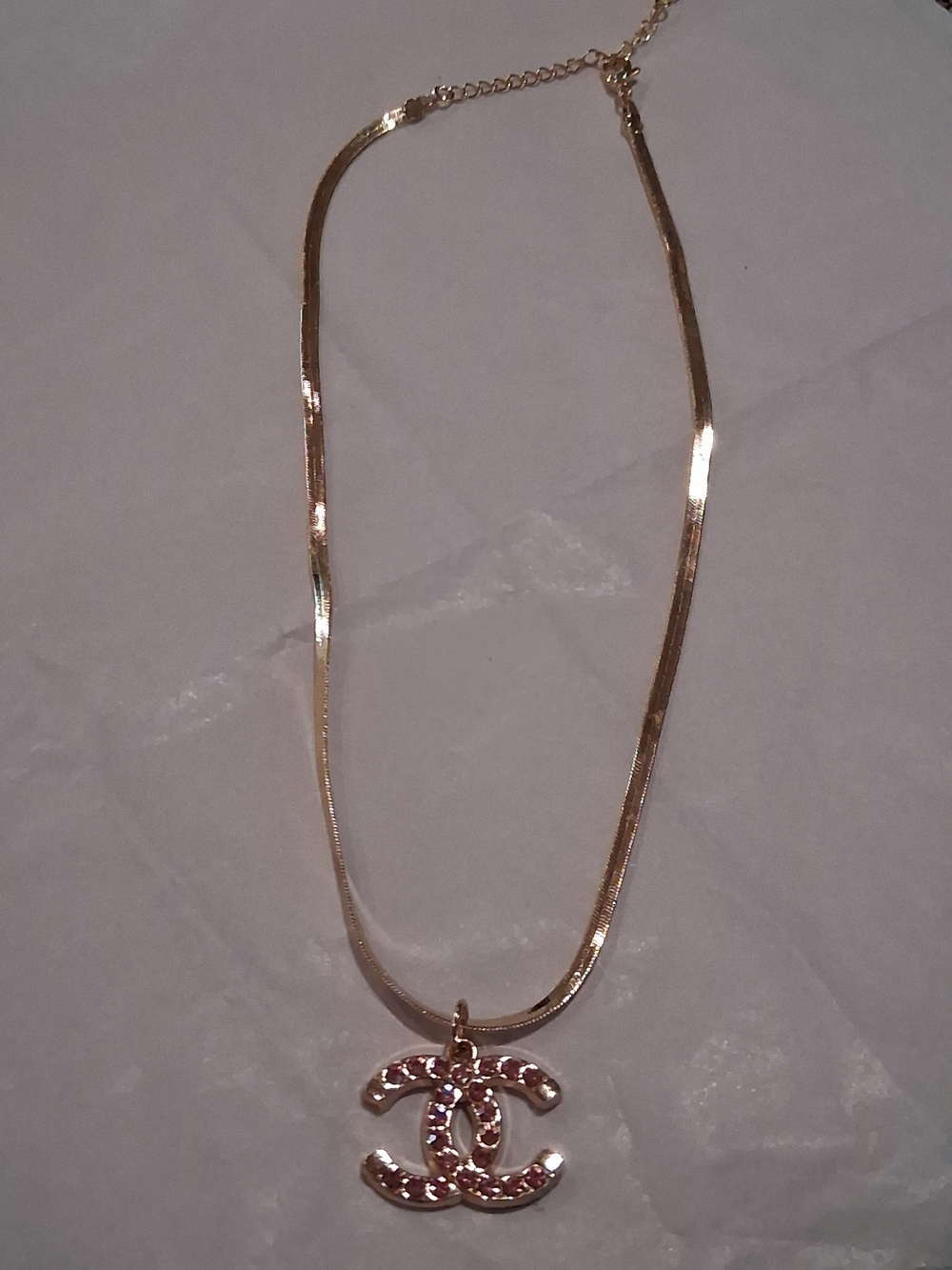 Gold-Tone DIY Zipper PULL Interlocking Pendant Necklace - Women